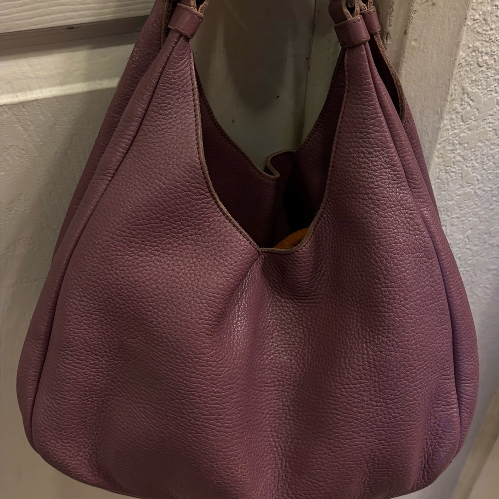 Bottega Veneta Mauve Leather Hobo Bag